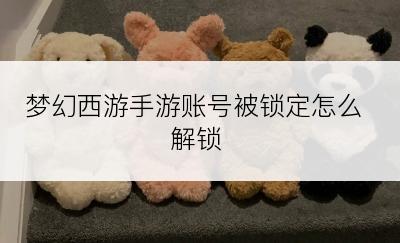 梦幻西游手游账号被锁定怎么解锁