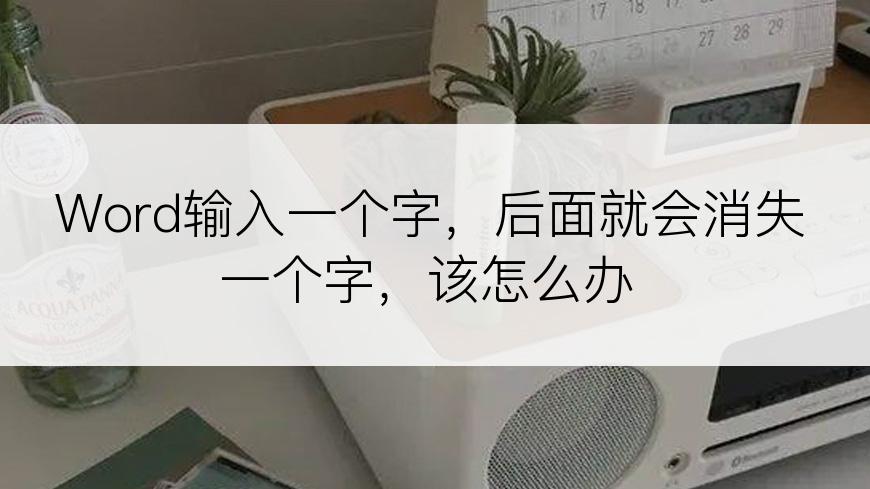 Word输入一个字，后面就会消失一个字，该怎么办