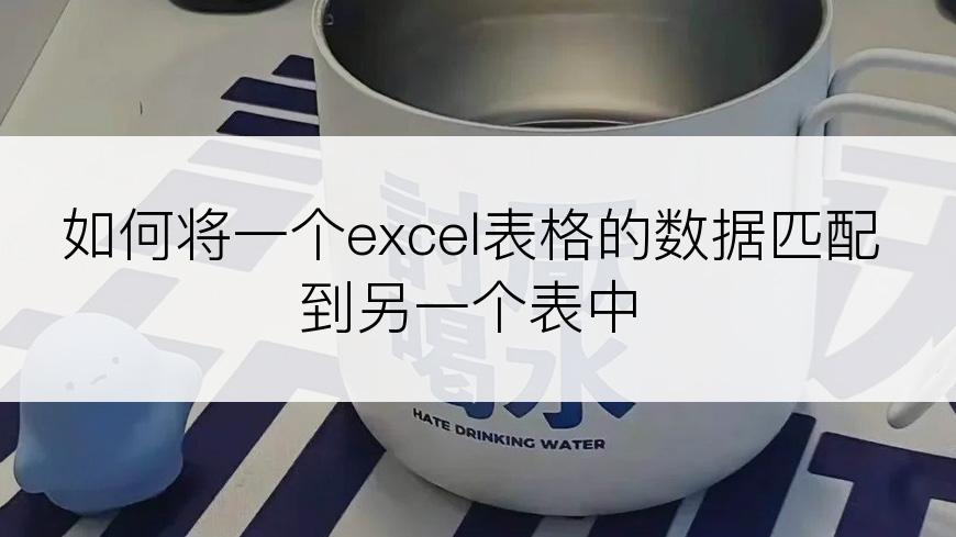 如何将一个excel表格的数据匹配到另一个表中