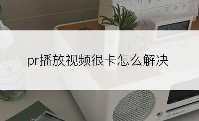 pr播放视频很卡怎么解决