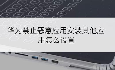 华为禁止恶意应用安装其他应用怎么设置