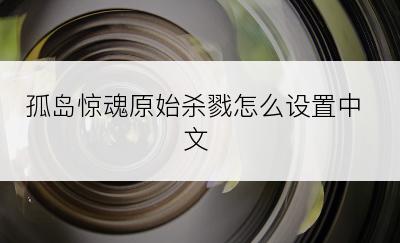 孤岛惊魂原始杀戮怎么设置中文