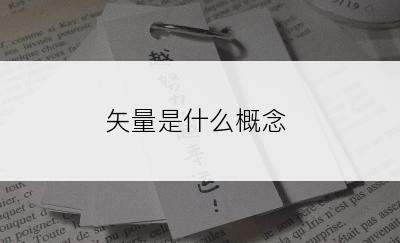 矢量是什么概念