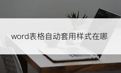 word表格自动套用样式在哪