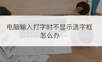 电脑输入打字时不显示选字框怎么办