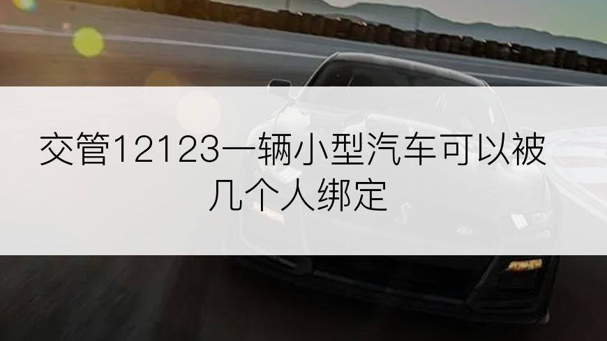 交管12123一辆小型汽车可以被几个人绑定