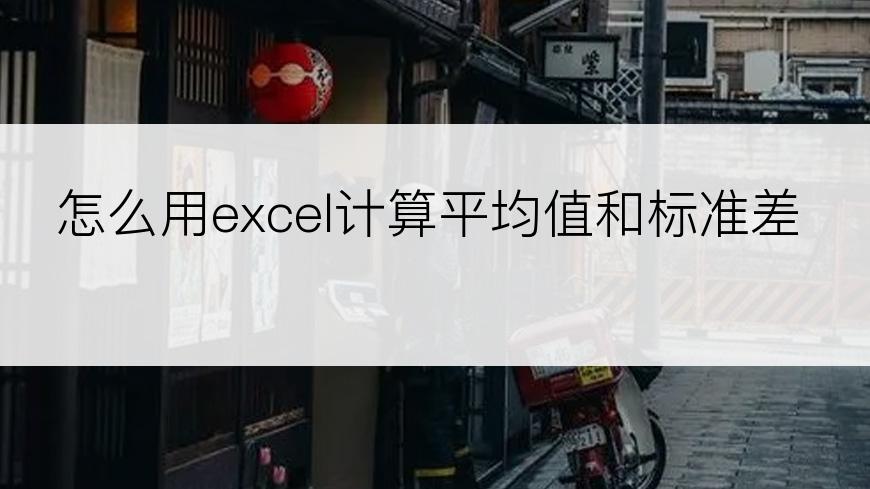 怎么用excel计算平均值和标准差