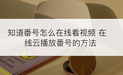 知道番号怎么在线看视频 在线云播放番号的方法