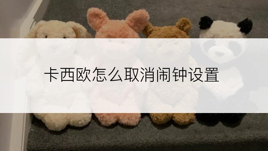 卡西欧怎么取消闹钟设置