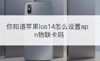 你知道苹果ios14怎么设置apn物联卡吗