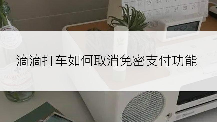 滴滴打车如何取消免密支付功能