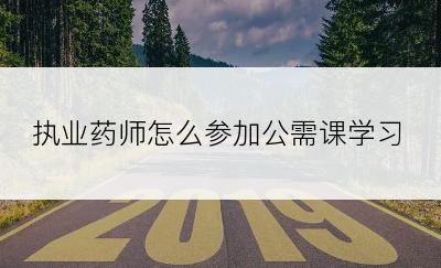 执业药师怎么参加公需课学习