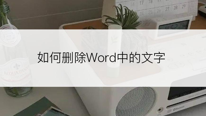 如何删除Word中的文字