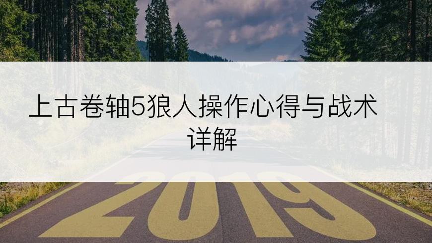 上古卷轴5狼人操作心得与战术详解