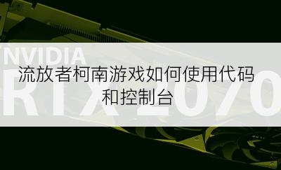 流放者柯南游戏如何使用代码和控制台