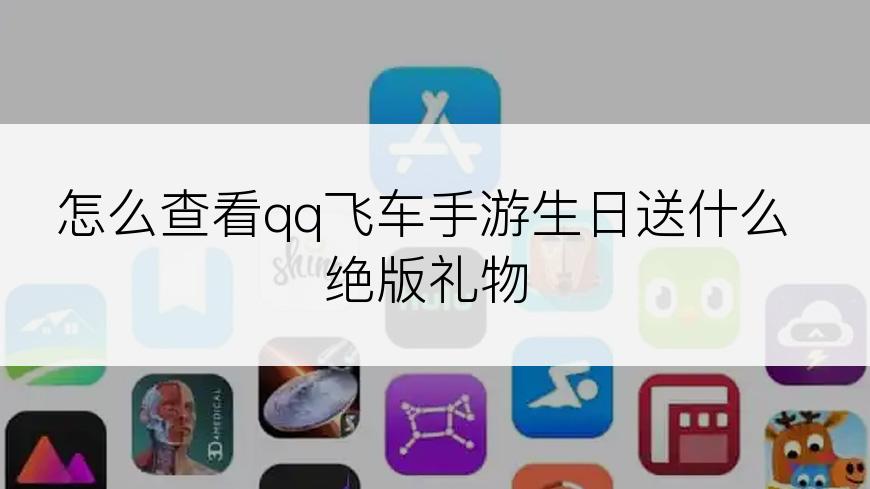 怎么查看qq飞车手游生日送什么绝版礼物