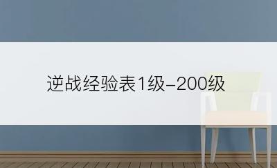 逆战经验表1级-200级