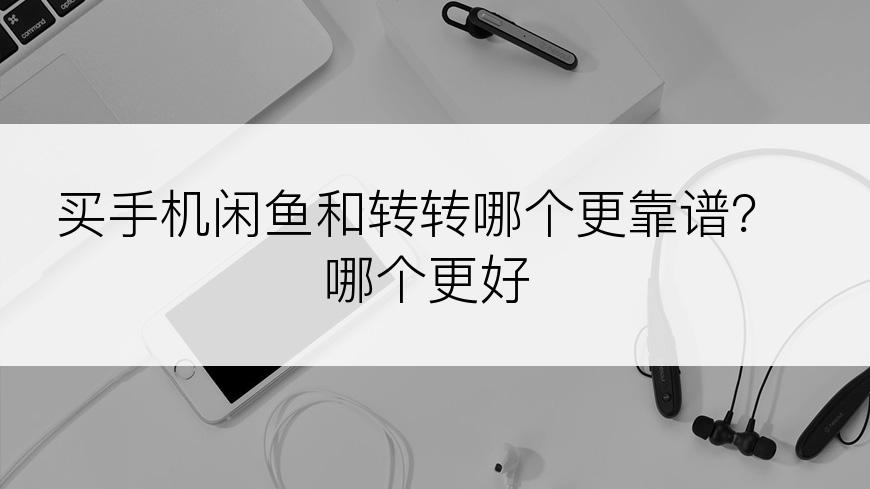 买手机闲鱼和转转哪个更靠谱？哪个更好