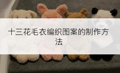 十三花毛衣编织图案的制作方法