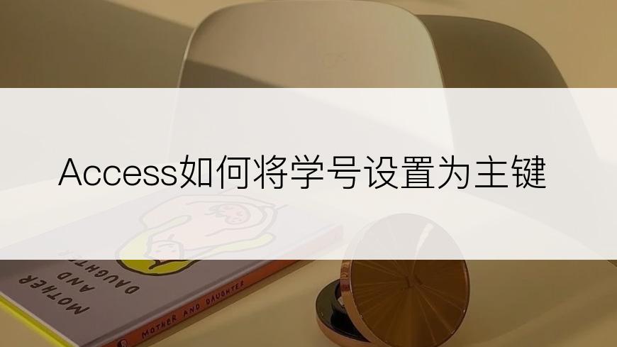 Access如何将学号设置为主键