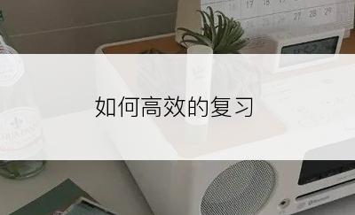 如何高效的复习