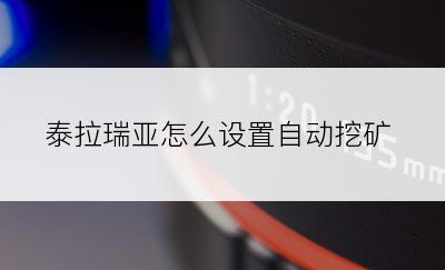 泰拉瑞亚怎么设置自动挖矿