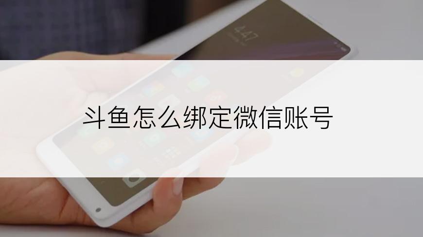 斗鱼怎么绑定微信账号