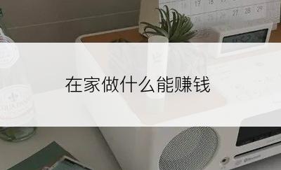 在家做什么能赚钱