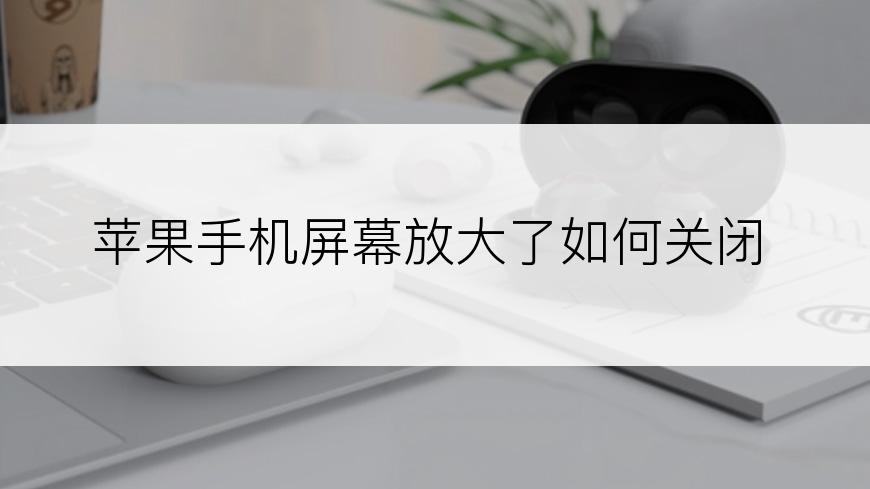 苹果手机屏幕放大了如何关闭