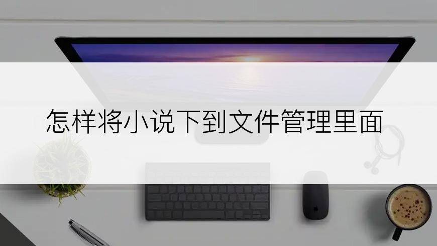 怎样将小说下到文件管理里面