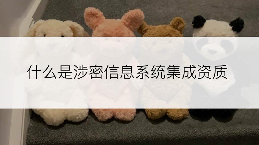 什么是涉密信息系统集成资质