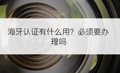 海牙认证有什么用？必须要办理吗