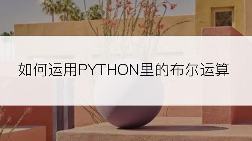 如何运用PYTHON里的布尔运算