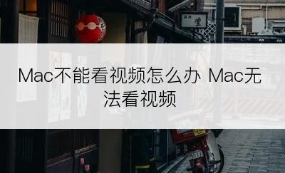 Mac不能看视频怎么办 Mac无法看视频