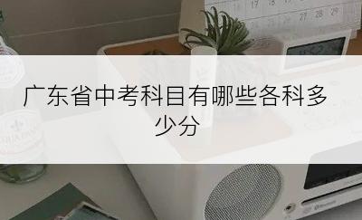 广东省中考科目有哪些各科多少分