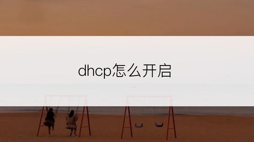 dhcp怎么开启