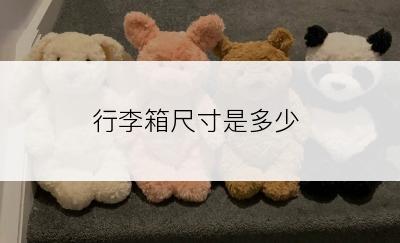 行李箱尺寸是多少