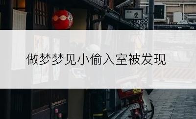 做梦梦见小偷入室被发现