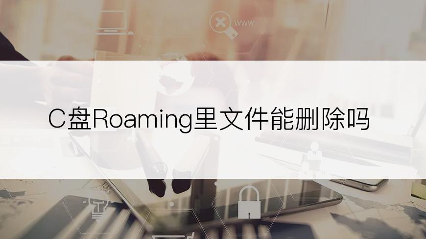 C盘Roaming里文件能删除吗