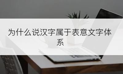 为什么说汉字属于表意文字体系