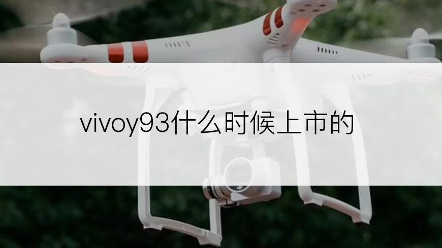 vivoy93什么时候上市的