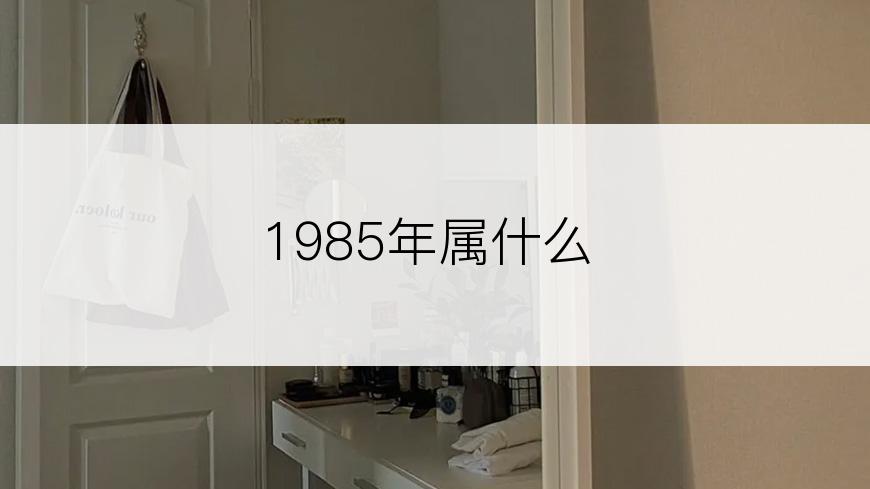 1985年属什么