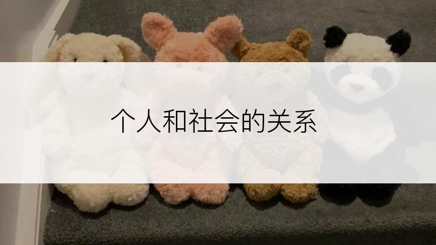 个人和社会的关系