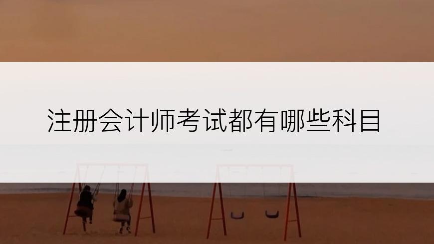 注册会计师考试都有哪些科目