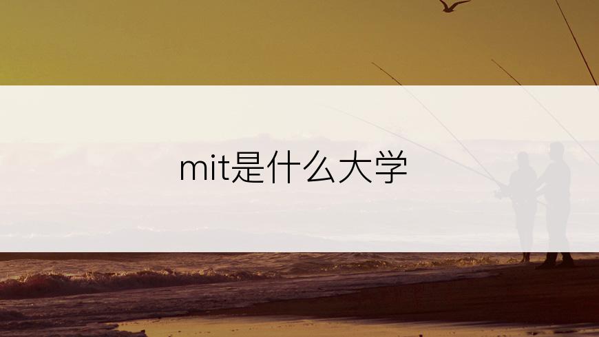 mit是什么大学