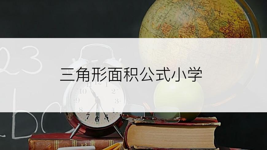 三角形面积公式小学