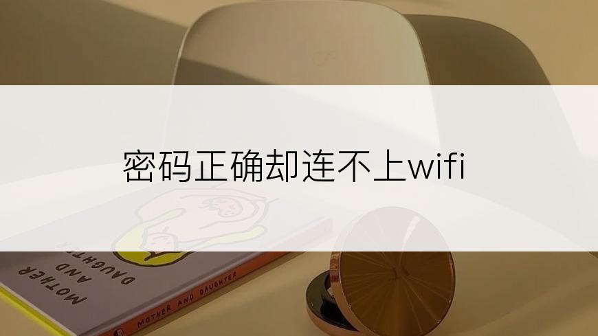 密码正确却连不上wifi