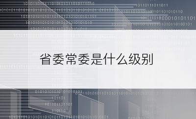 省委常委是什么级别