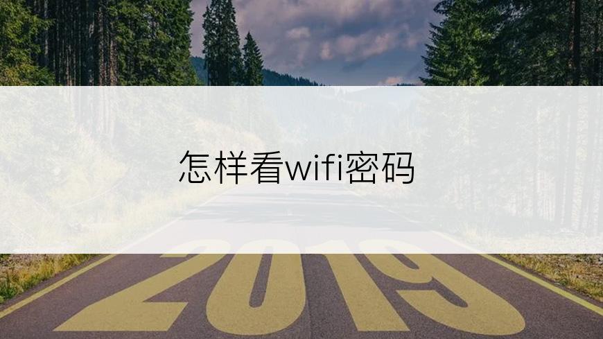 怎样看wifi密码