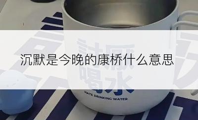 沉默是今晚的康桥什么意思